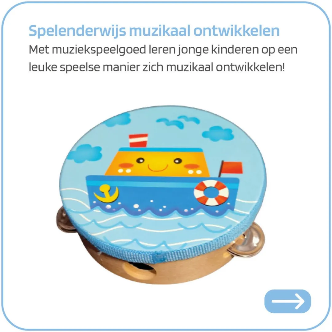 Jobber Toys Instrumentenset - Tamboerijn Blokfluit Sambaballen - afbeelding 6 van 6