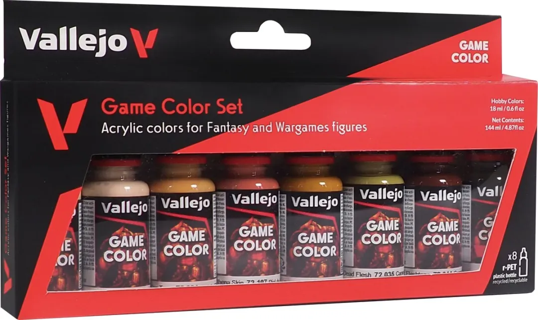 Vallejo Game Color Huidskleuren Acrylset 8x18ml