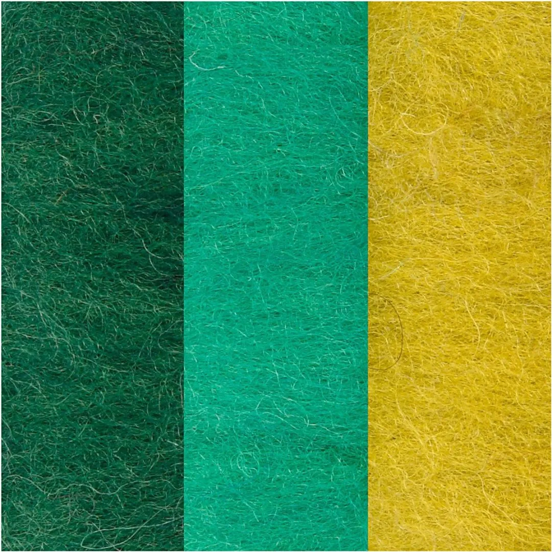 Creativ Company CC Creotime Gekaarde Wol Set 3x10gr - Groen