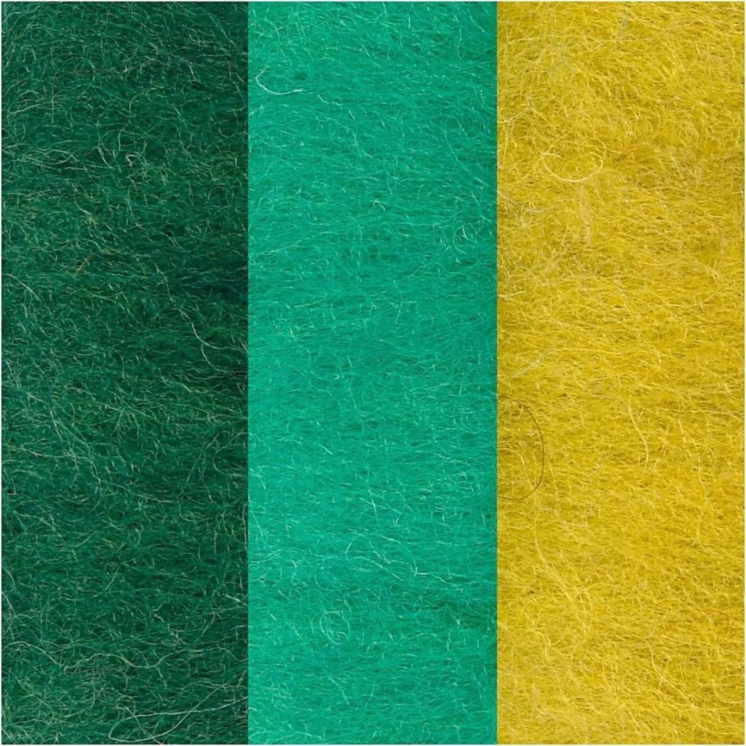 Creativ Company CC Creotime Gekaarde Wol Set 3x10gr - Groen