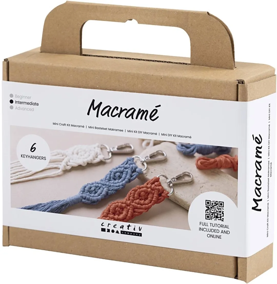 Creativ Company Mini Startersset Macramé Sleutelhangers - Multi