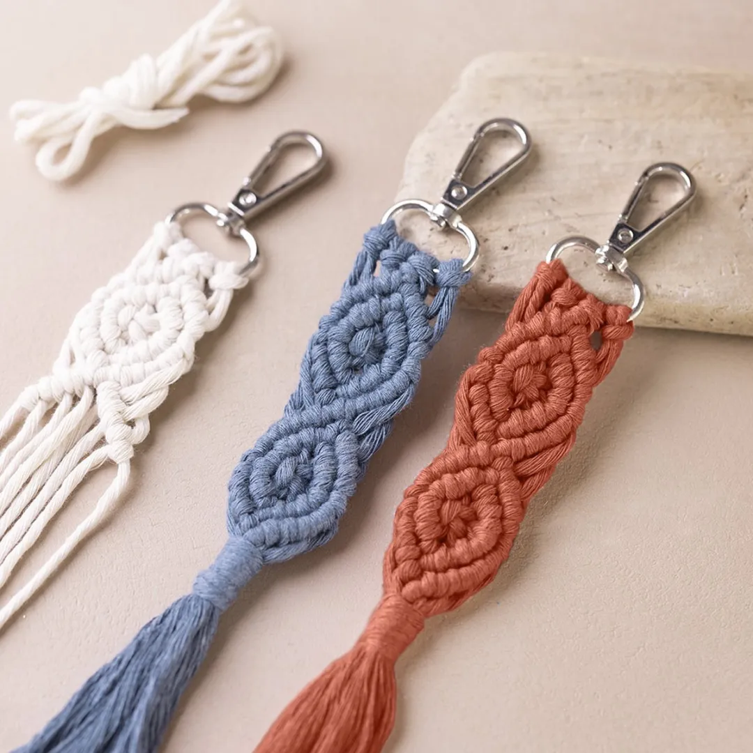 Creativ Company Mini Startersset Macramé Sleutelhangers - Multi
