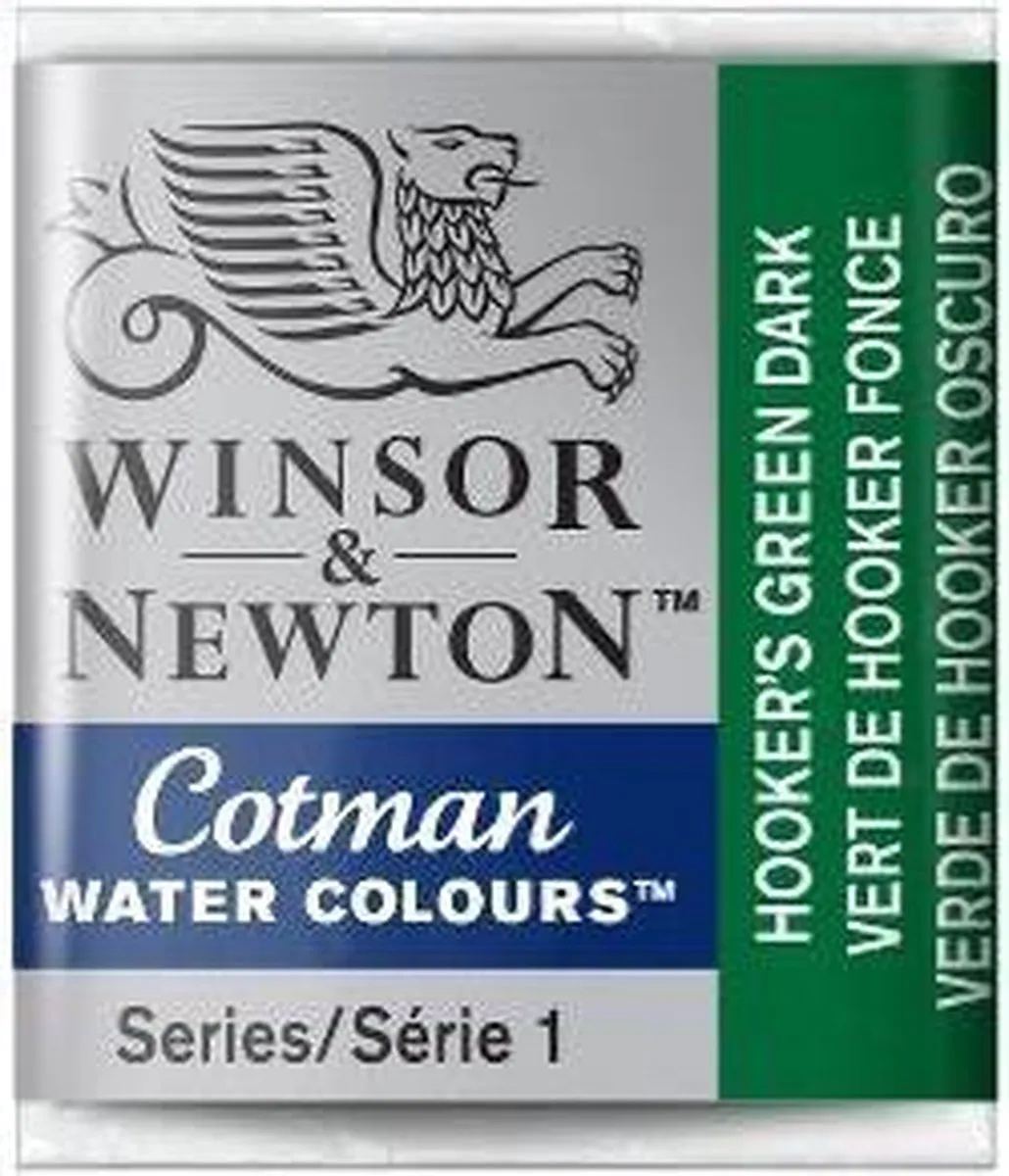 W&N Cotman Aquarelverf Half Napje Hookers Green Dark