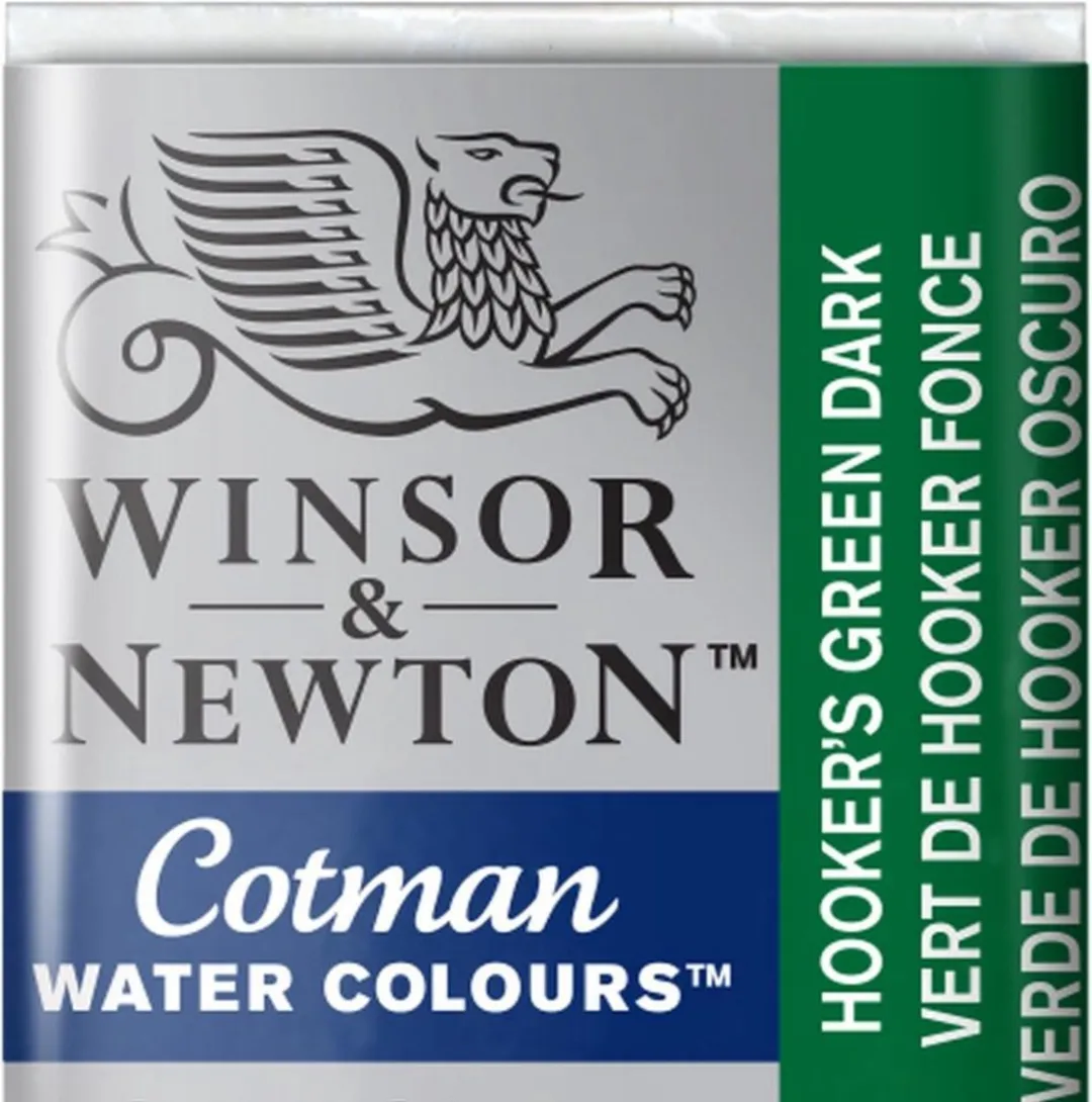 W&N Cotman Aquarelverf Half Napje Hookers Green Dark