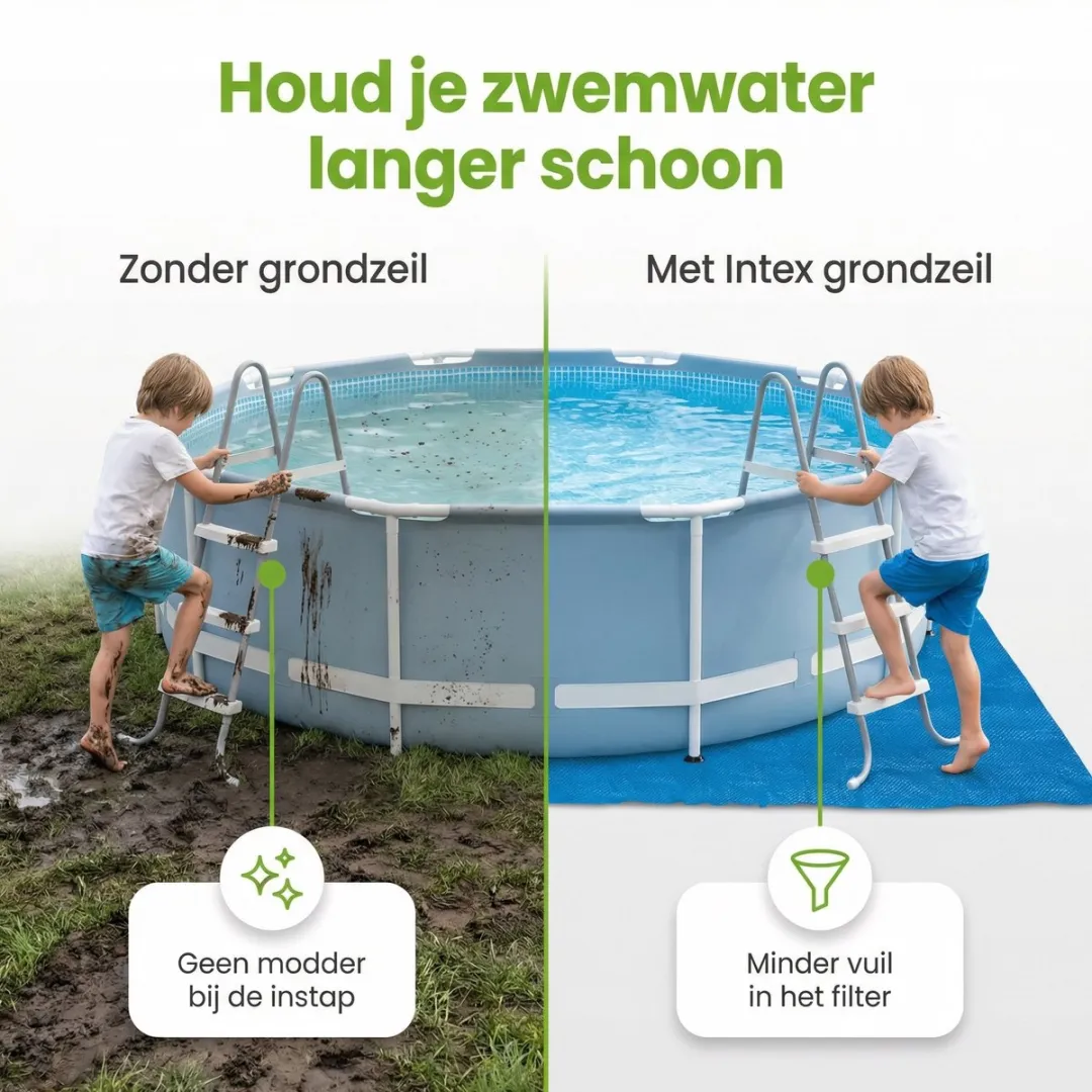 Intex Rond Graphite Gray Panel Zwembad - 478 x 124 cm - Inclusief Pomp - Ladder - Grondzeil - Afdekzeil - Filterbollen - Stofzuiger - 9-delig