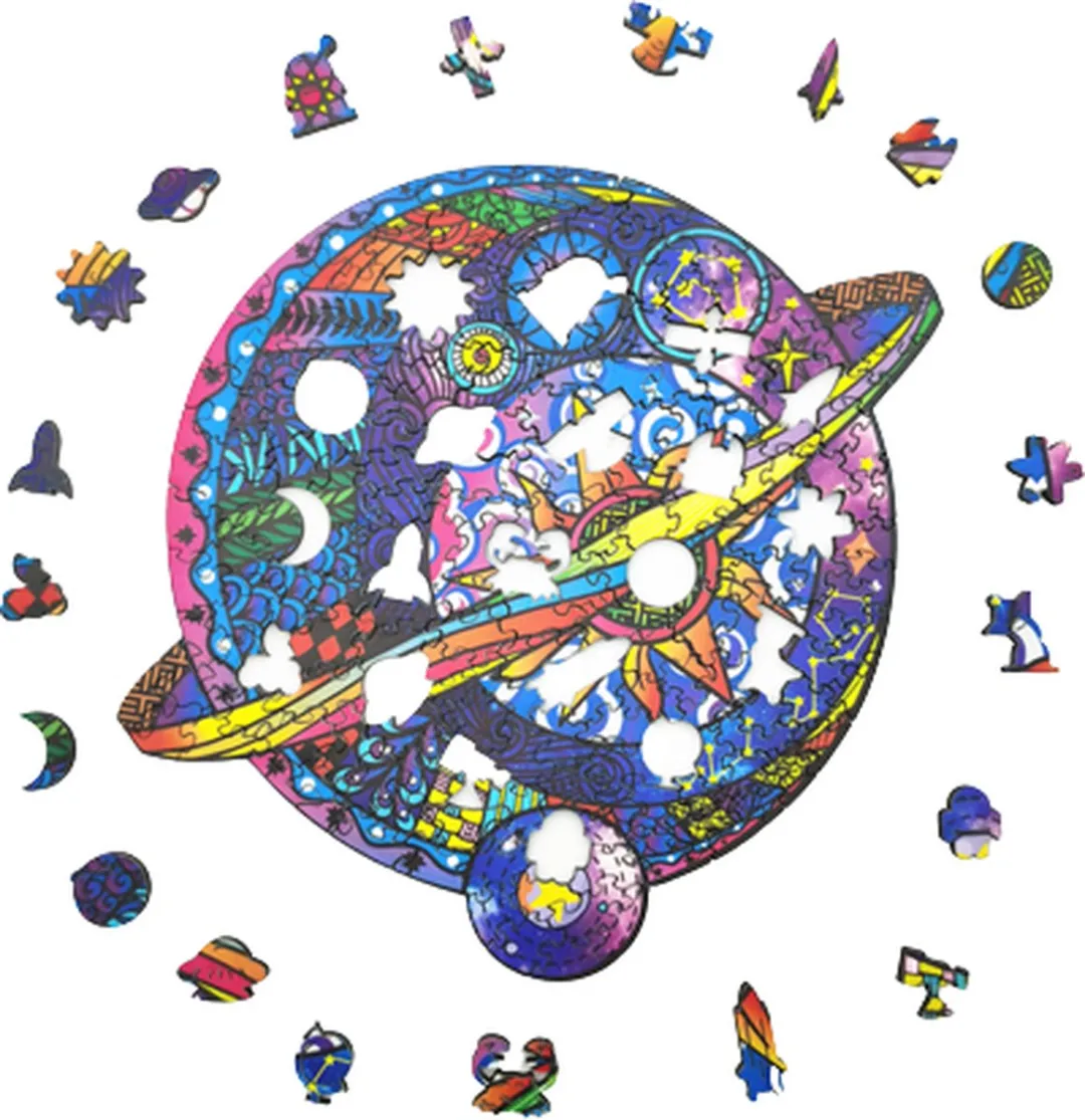 VinkToys Legpuzzel Planeet A3 Houten - 304 Stukjes