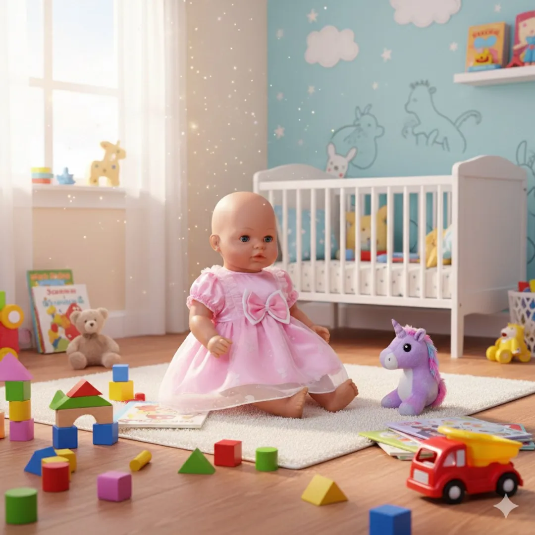 Prinsessenjurk Roze - “Geschikt voor Baby Born” - Sprookjesachtig Jurkje met Tule - Accessoire en kleertjes voor je 36 + 43 cm BabyBorn Pop