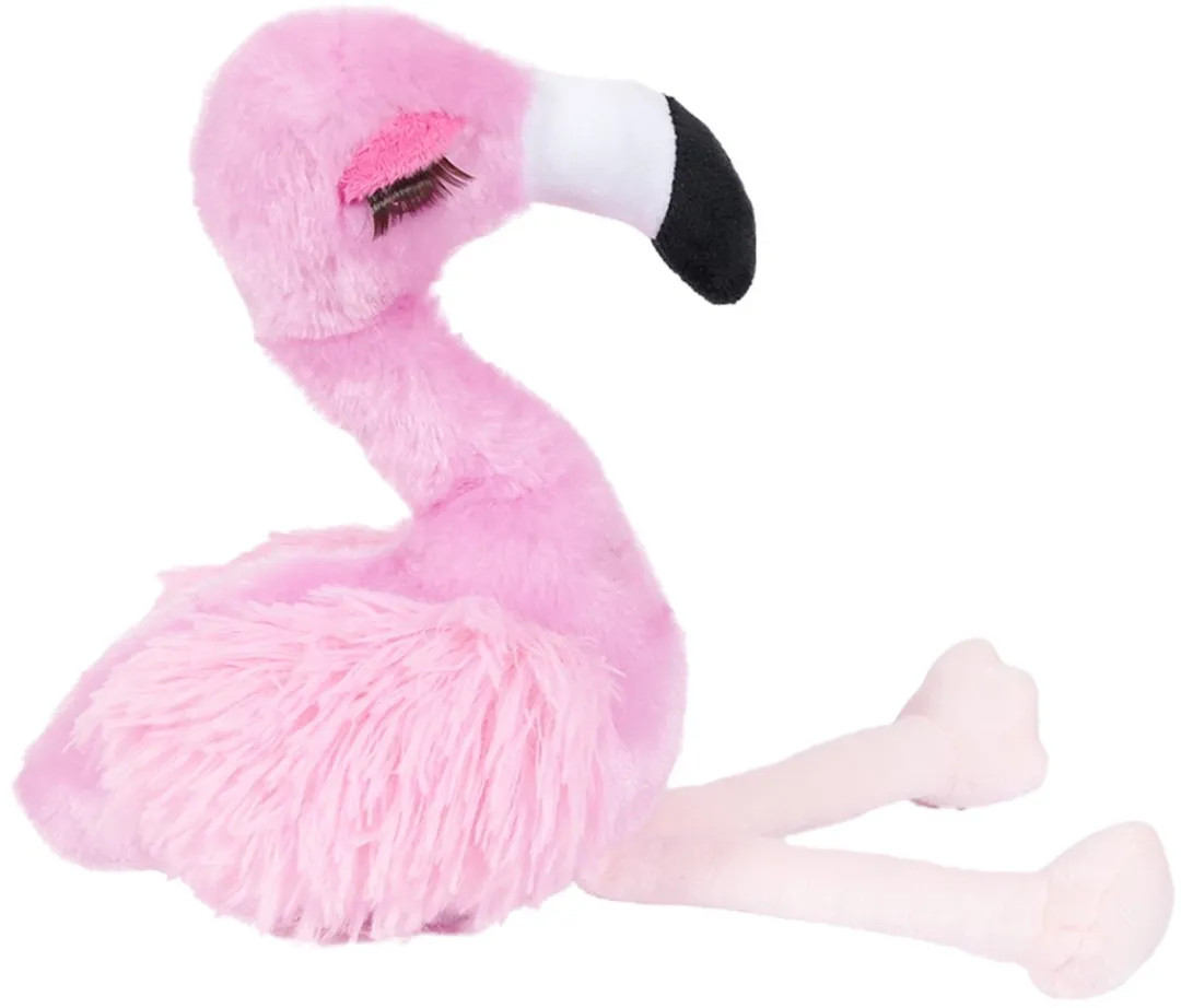 PIA Soft Toys Pluche Flamingo - 22cm - Roze/Zwart
