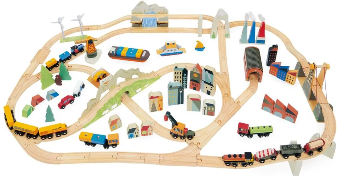 Tender Leaf Toys Treinset Mountain View 61-delig