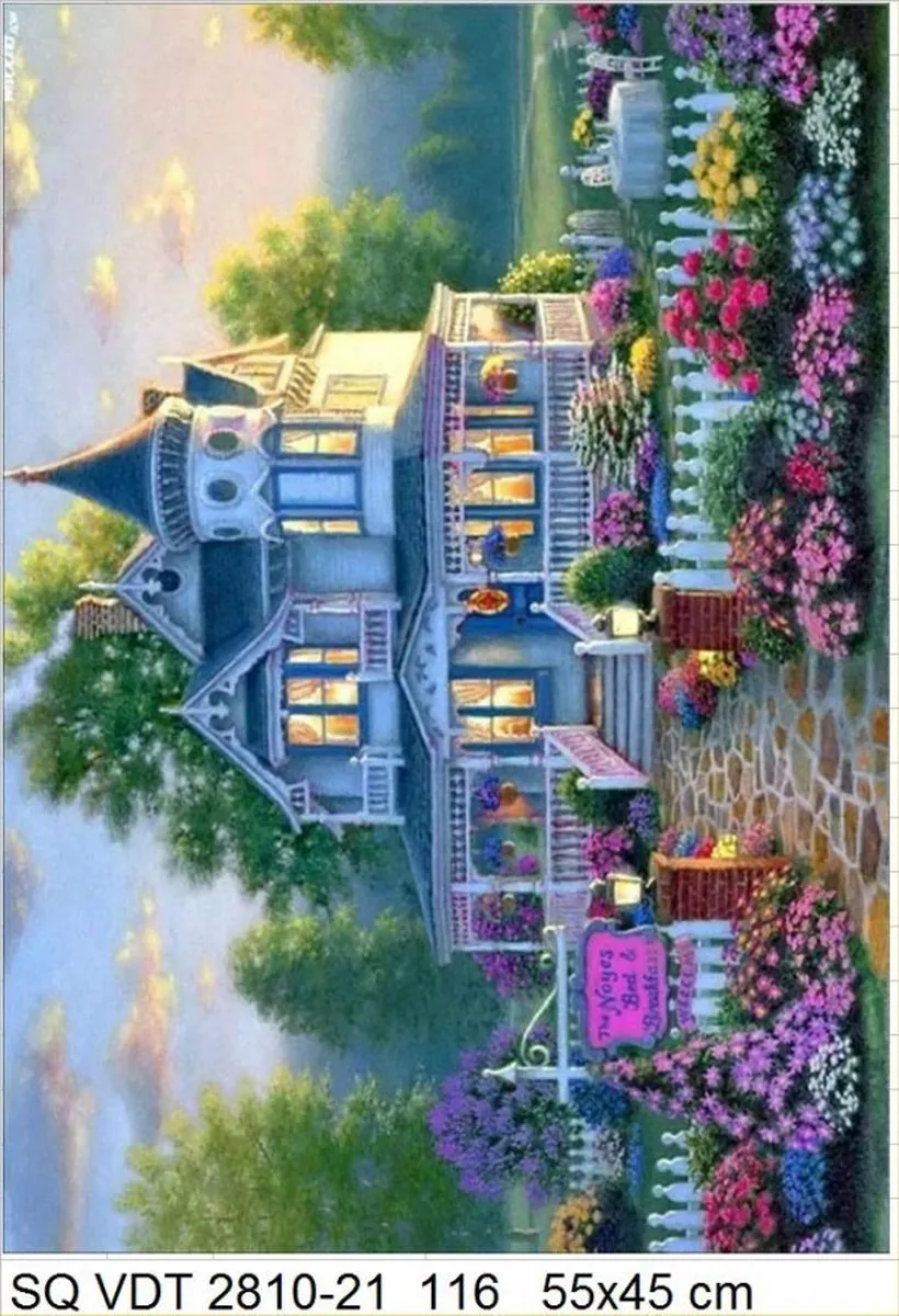 VDTOYS DIAMOND Painting VDTA116 Flowerhouse - Groot 55x45cm
