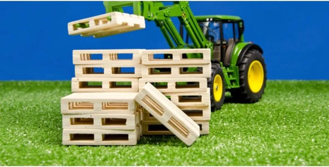 Kids Globe Houten Pallets 1:32 - 8 Stuks - afbeelding 6 van 6