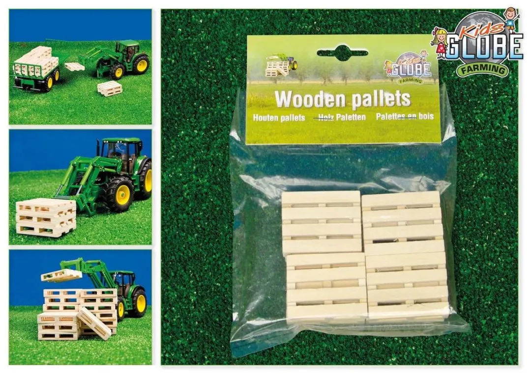 Kids Globe Houten Pallets 1:32 - 8 Stuks
