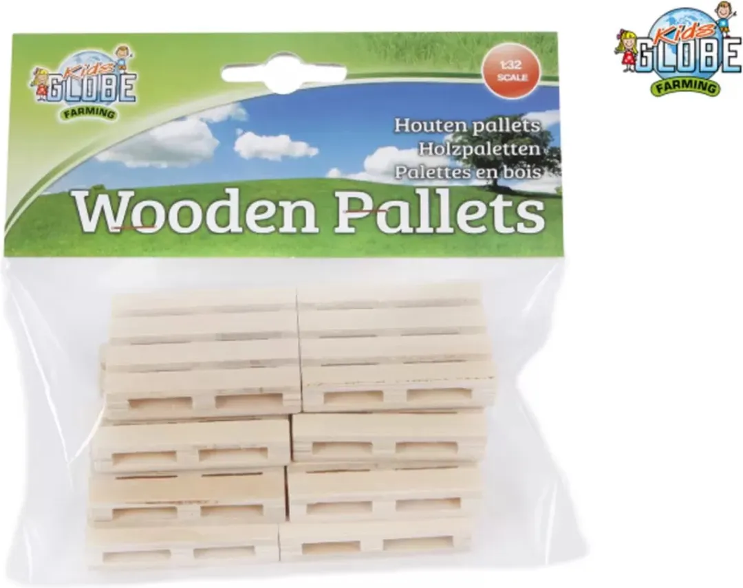Kids Globe Houten Pallets 1:32 - 8 Stuks