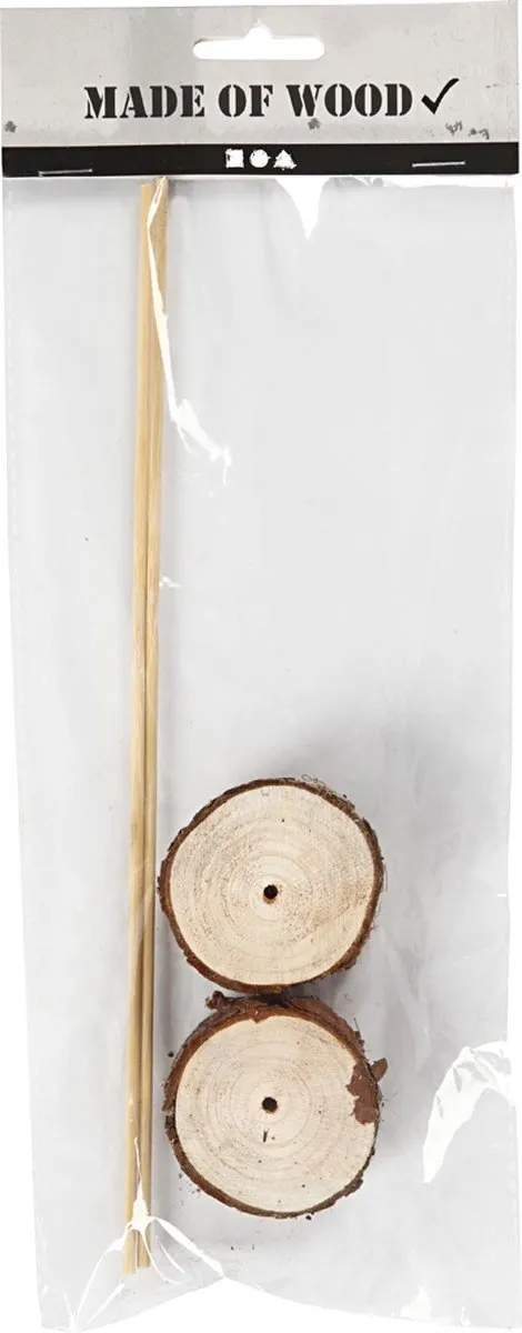 Creativ Company Creotime Houten Display 25cm - 2-delig - Bruin