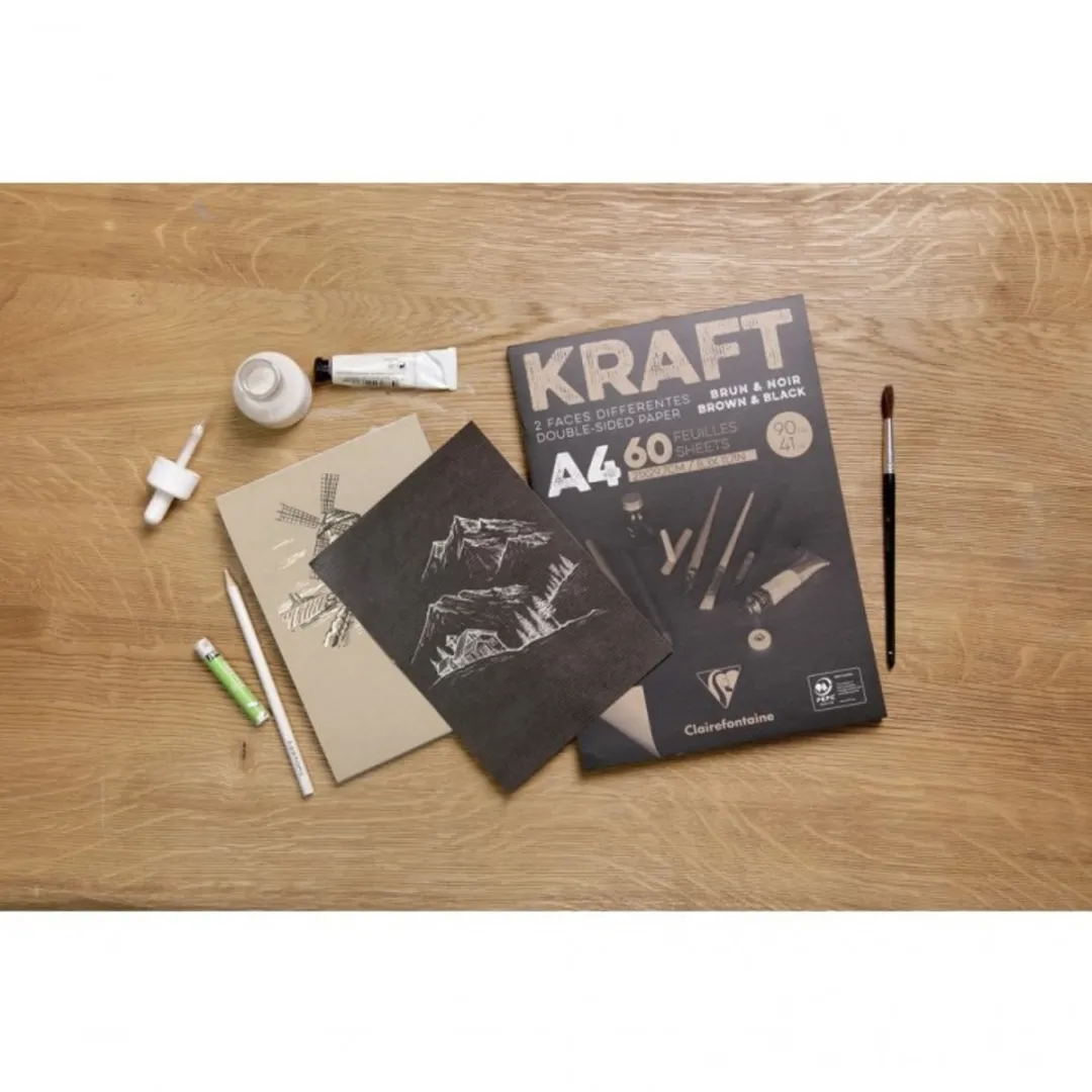 Clairefontaine Kraft Papier A5 90g/m² - 60 Vel