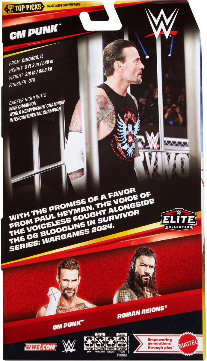 Mattel WWE Elite Collection Top Picks CM Actiefiguur 6 inch - Multicolor