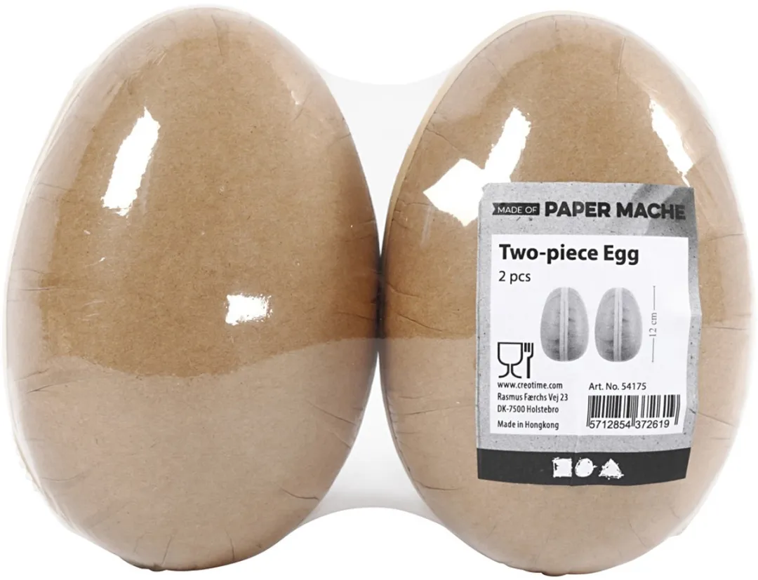 Creativ Company Papier Maché Ei 12cm - 2 Stuks