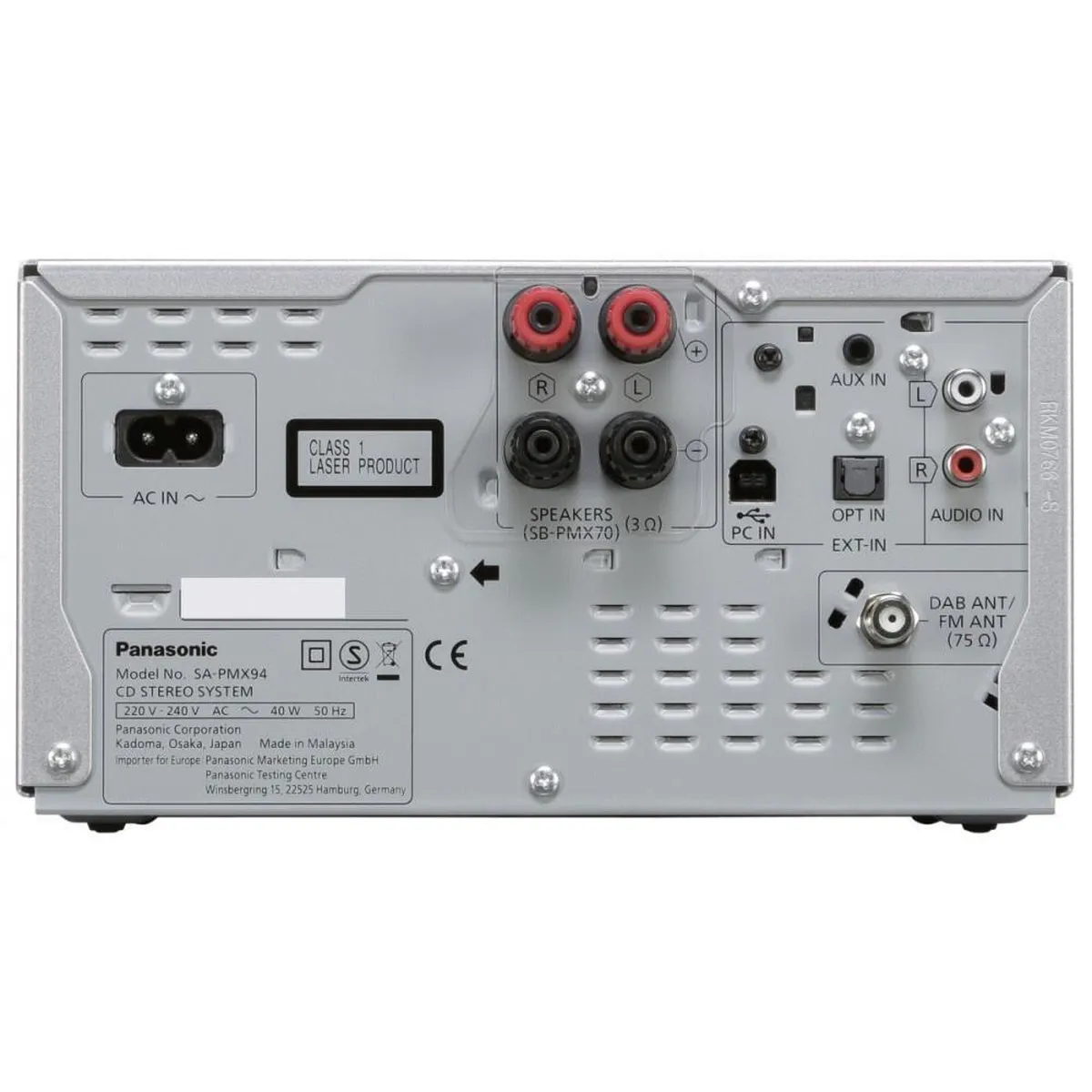 Panasonic SC-PMX94EG-S Micro HiFi Systeem - 120W - Zwart