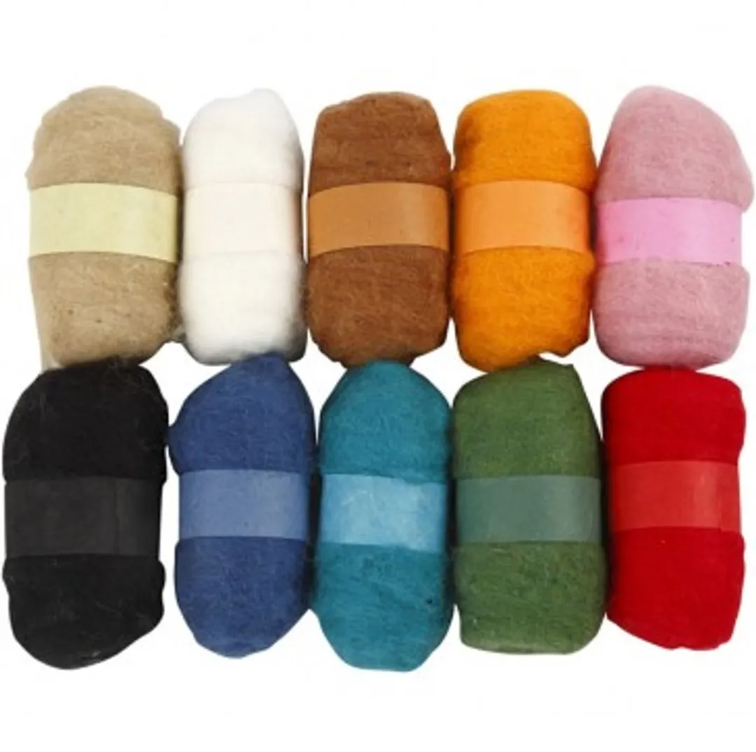 Creativ Company Gekaarde Wol Set 10x25g