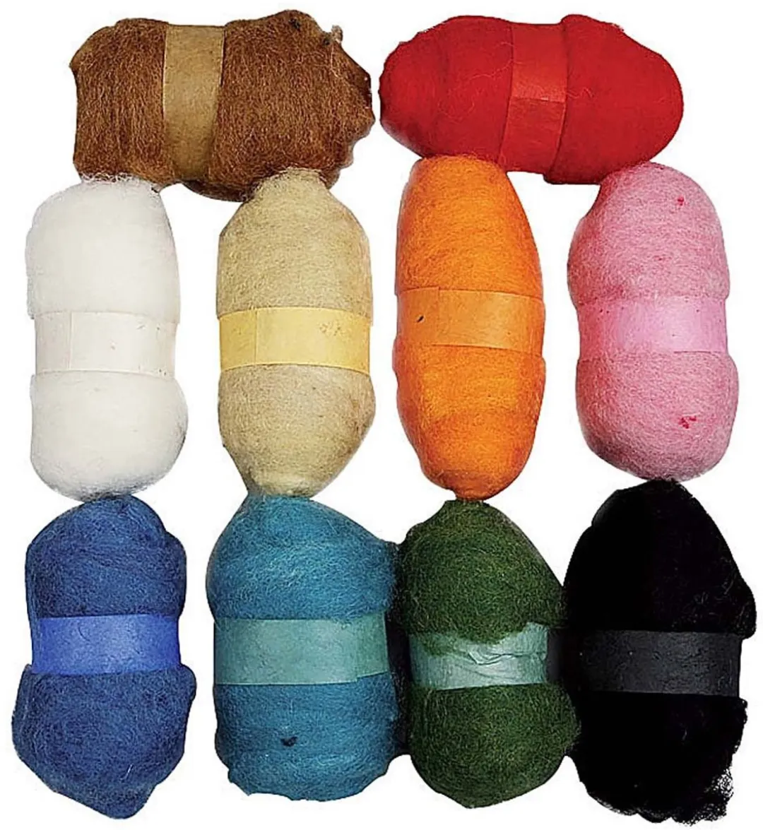 Creativ Company Gekaarde Wol Set 10x25g - Multi