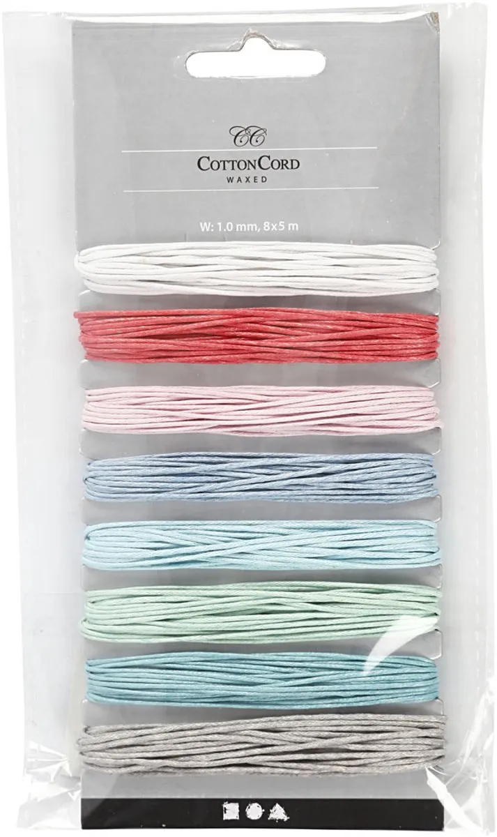 Creativ Company Katoenkoord Set 1mm Pastel - 8x5m