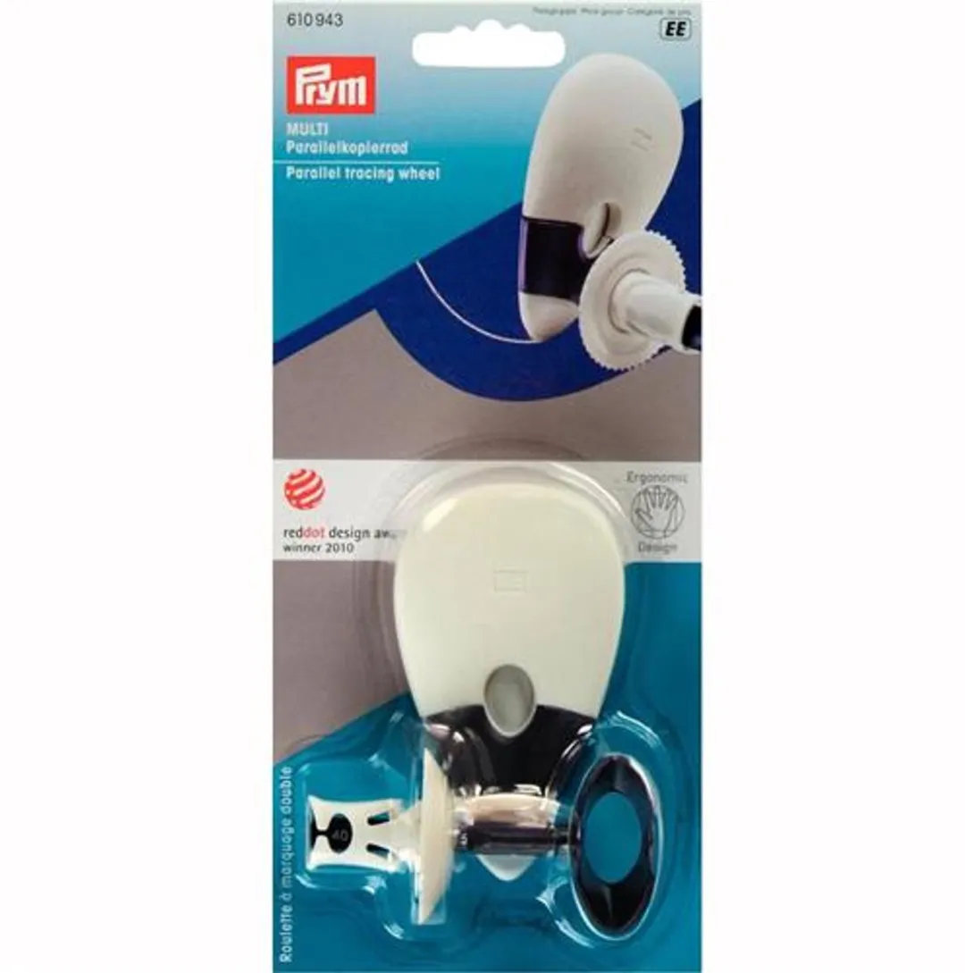 Prym Radeerwieltje met dubbele markering Multi - Wit/Darkblauw
