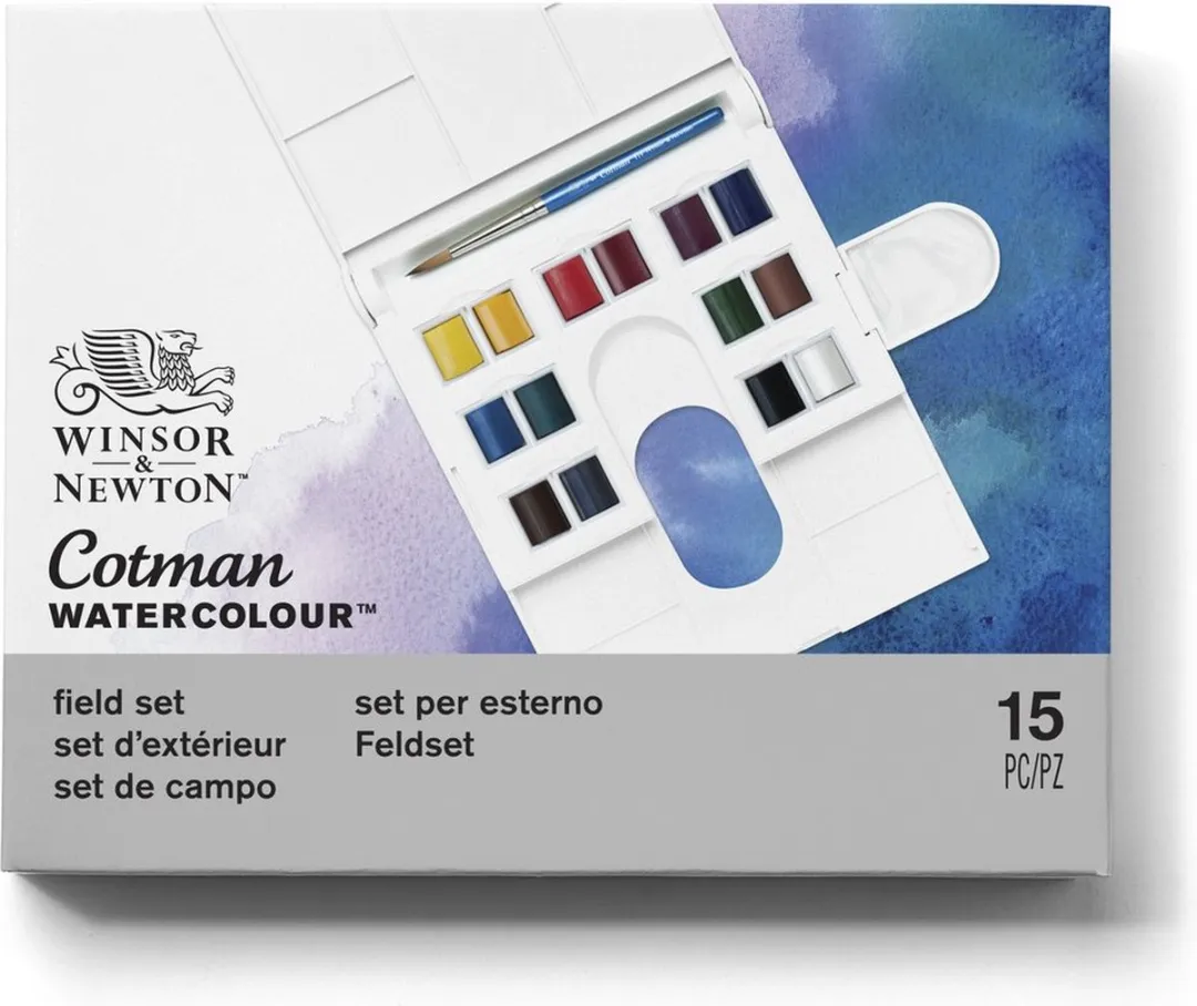 Winsor & Newton Cotman Field Set 14 Halve Napjes Aquarelverf