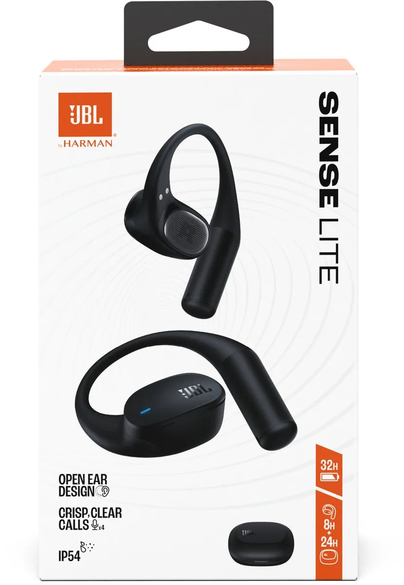 JBL Sense Lite Open Ear Oordopjes - 32 uur - IP54 - Zwart - afbeelding 6 van 6
