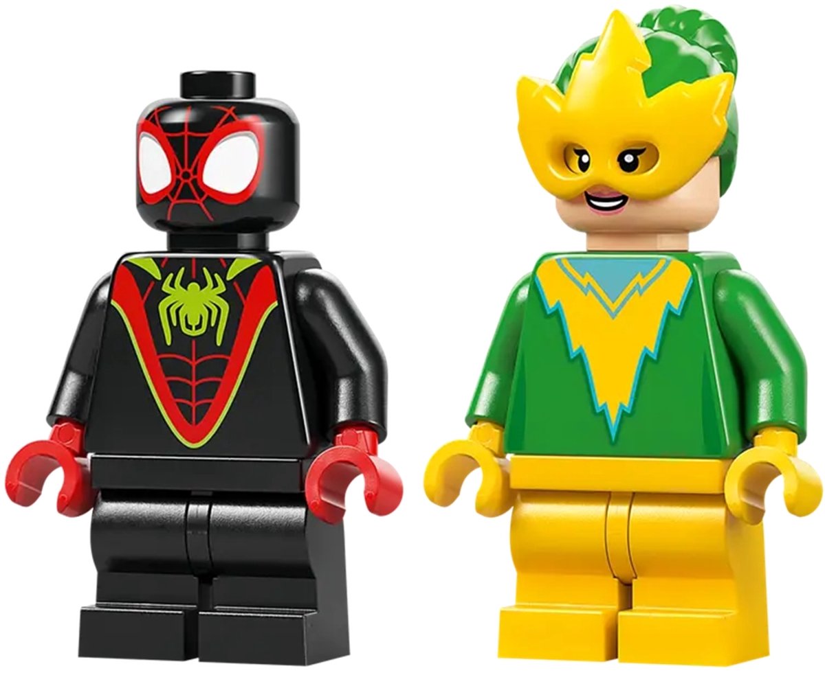 LEGO Marvel Spidey en zijn geweldige vriendjes Spin en Electro achtervolging met dinosaurusvoertuigen - 11198