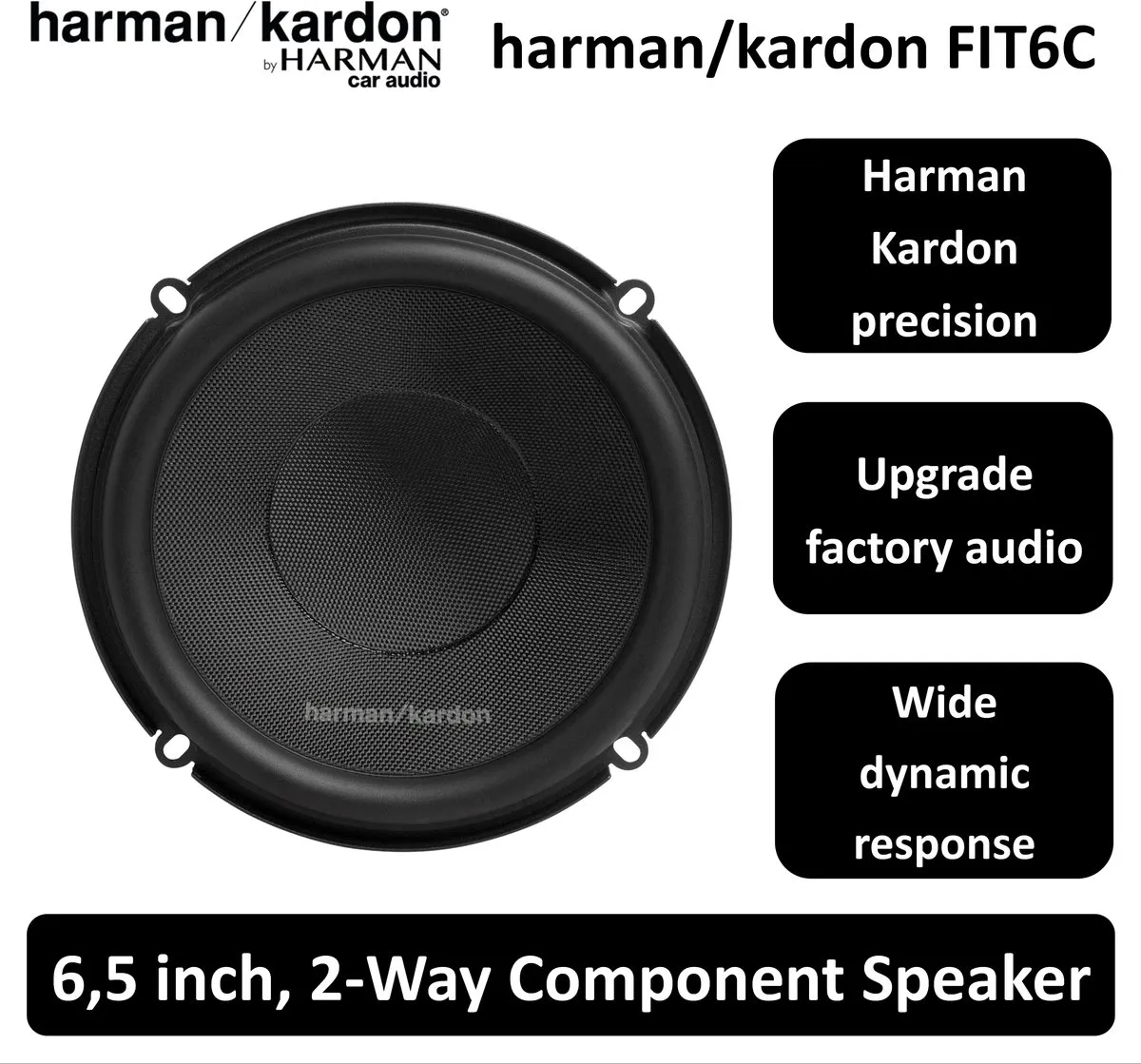 Harman Kardon FIT6C Component Luidsprekers 6.5" - 400W - Zwart