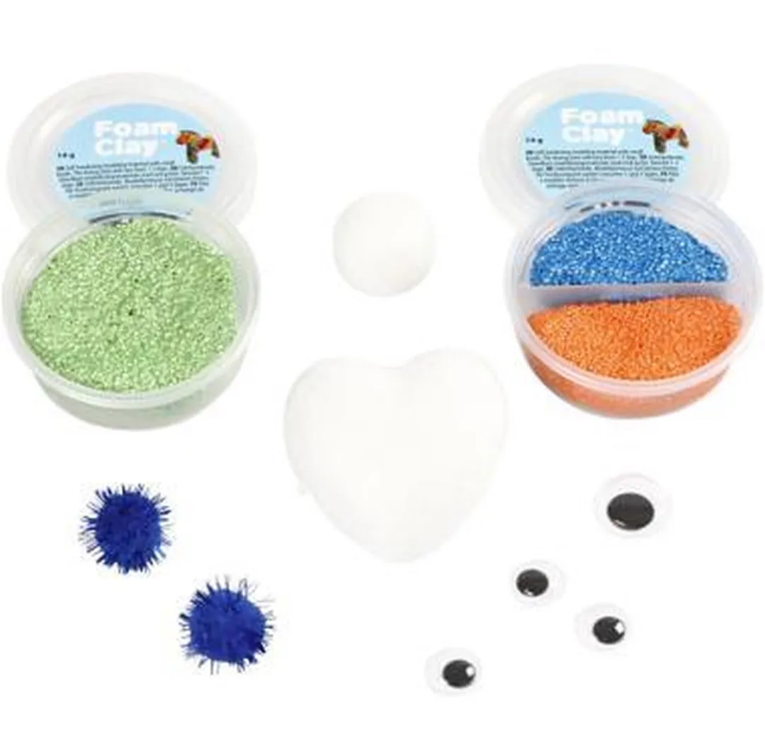 Creativ Company Mini Creative Kit Aliëns - Blauw/ Groen/ Oranje