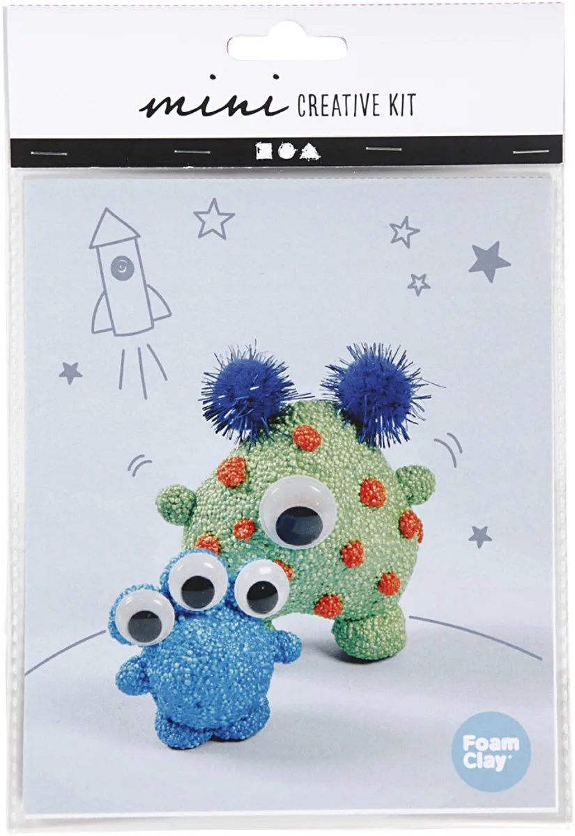 Creativ Company Mini Creative Kit Aliëns - Blauw/ Groen/ Oranje