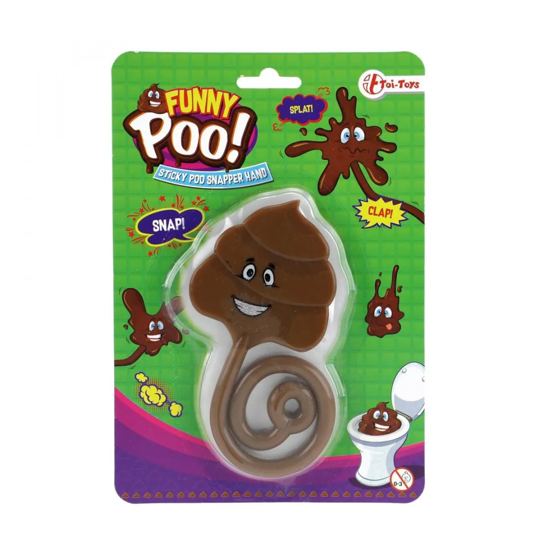 Toi-Toys Funny Poo Plaklachende Drol - Bruin