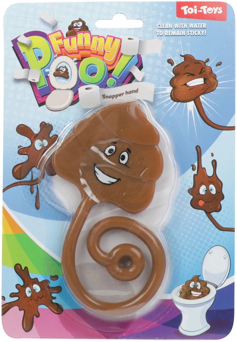 Toi-Toys Funny Poo Plaklachende Drol - Bruin