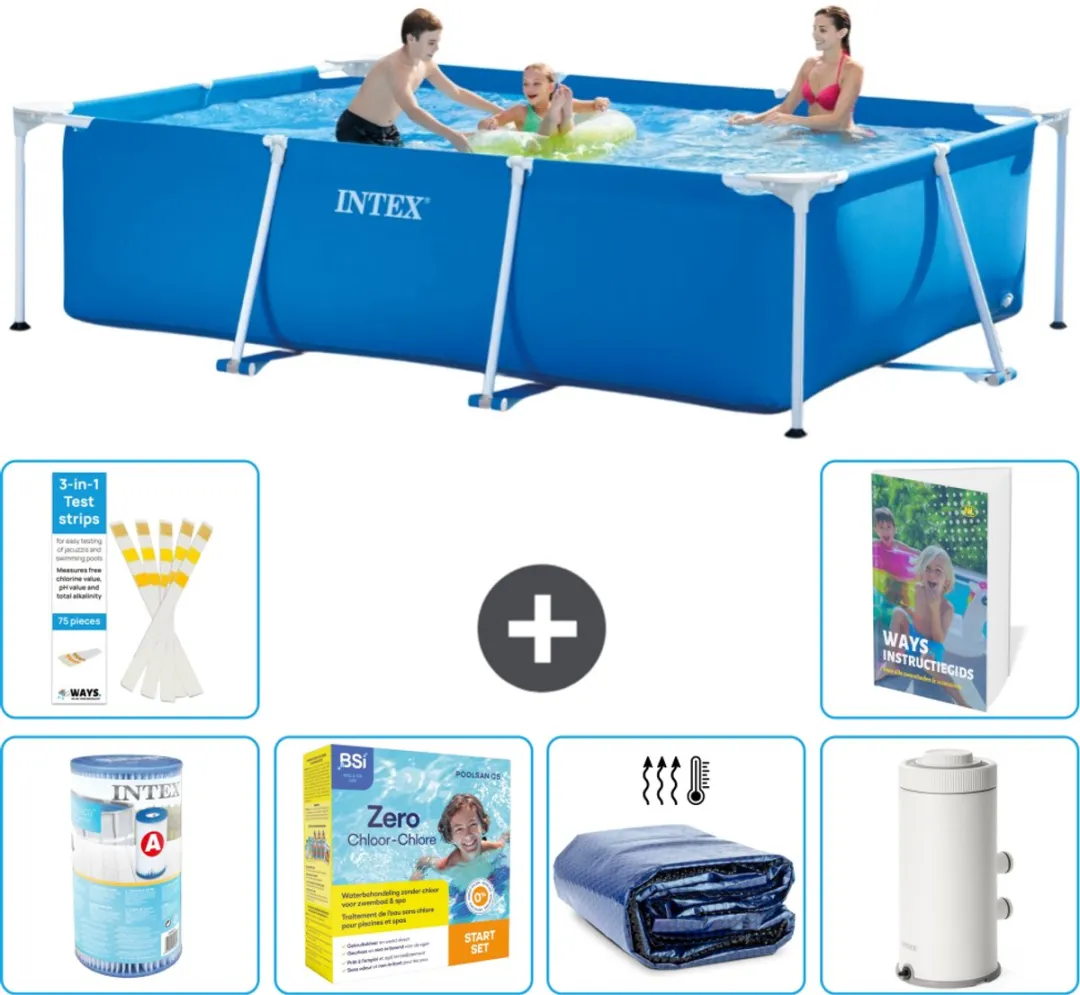 Intex Rechthoekig Frame Zwembad 300x200x75cm Blauw - 28272NP