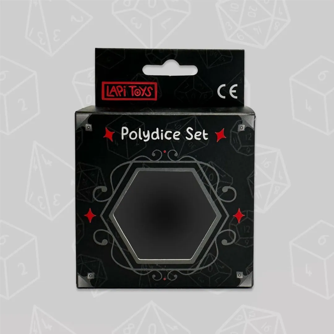 Dungeons and Dragons dobbelstenen - DnD Dice - Polydice - D&D dobbelstenen - DnD Dice Set - Met mini paddestoelen - Rood