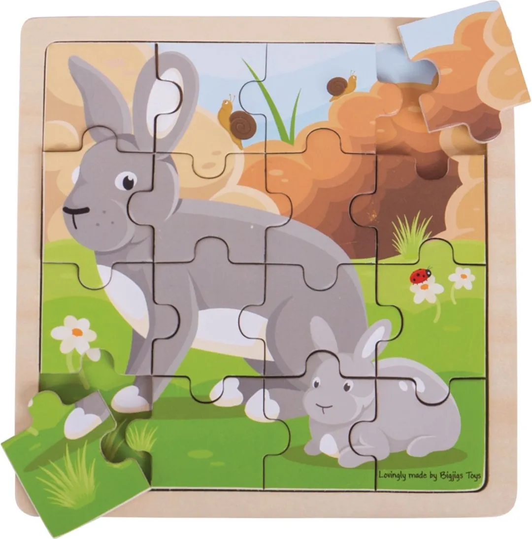 Bigjigs Konijn en Poesje Puzzel 1000 Stuks
