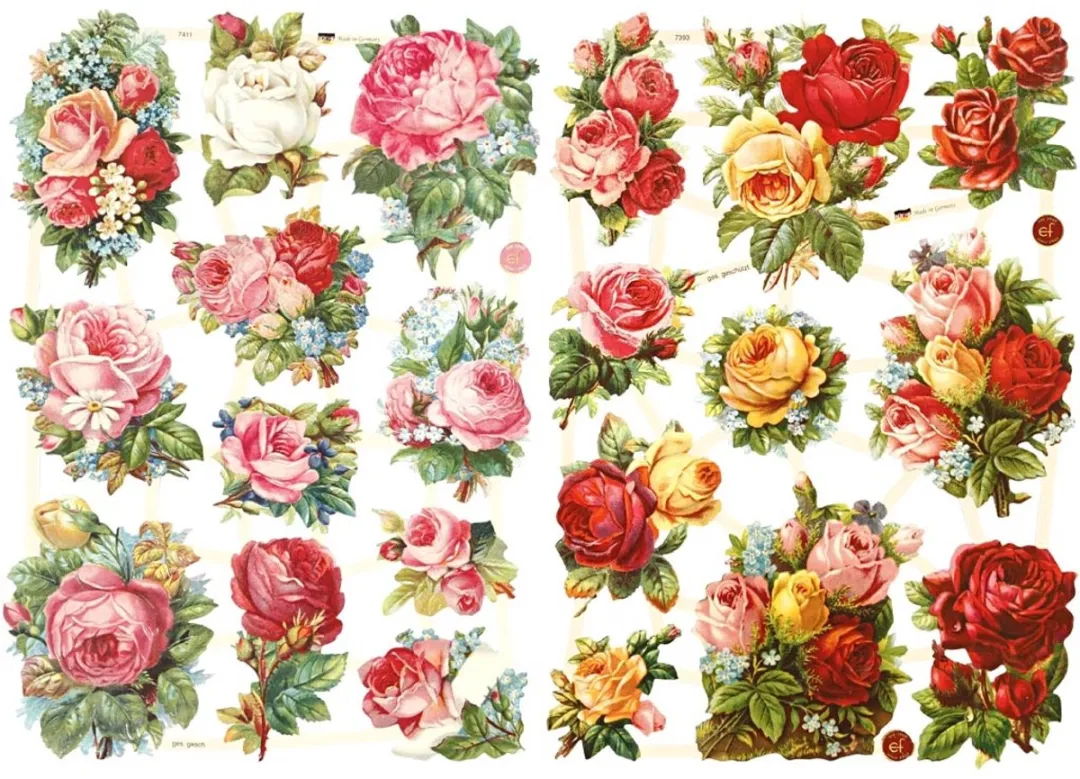 Creativ Company Vintage Plaatjes Rozen Poëzie Album