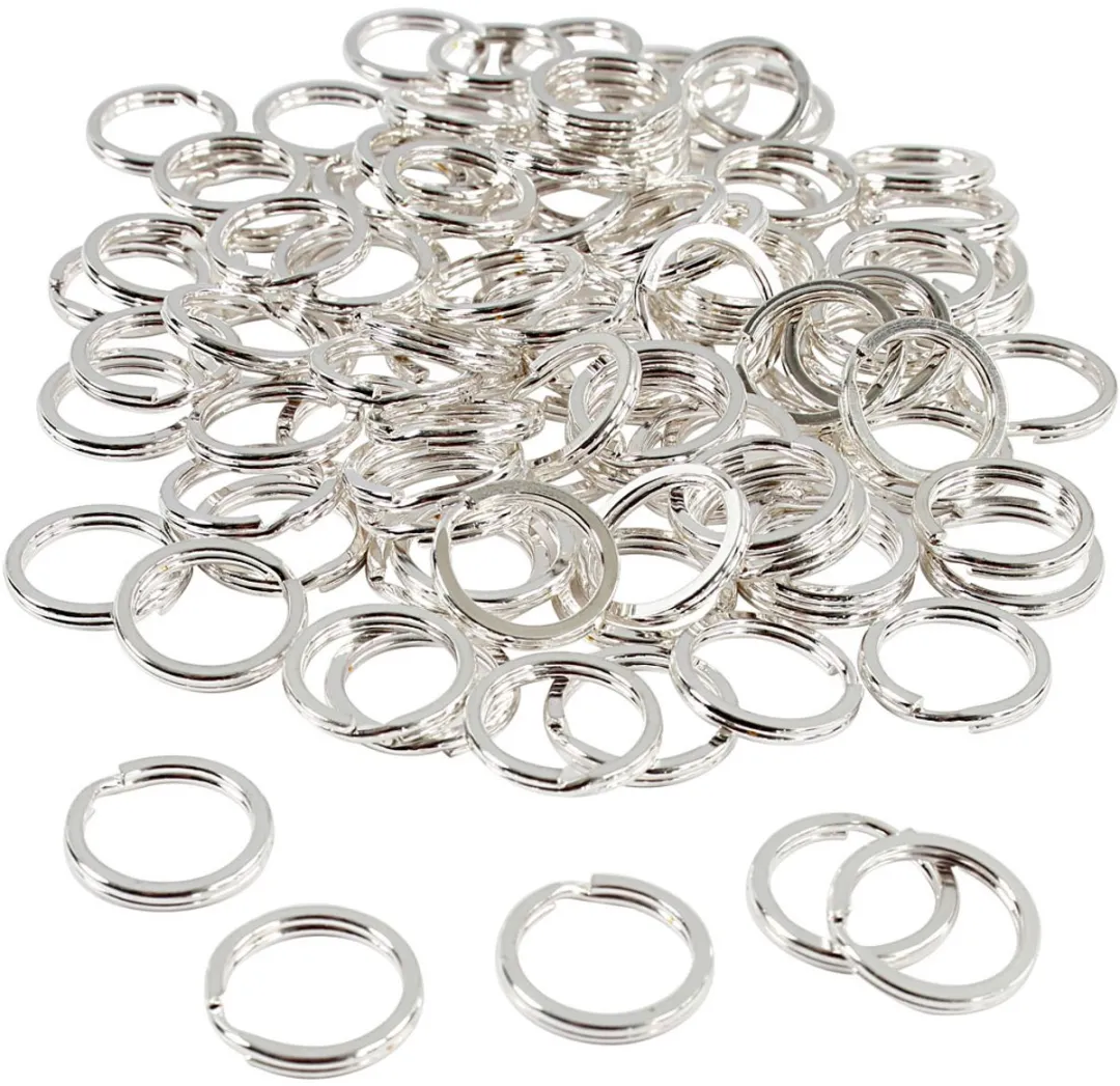 Creativ Company Splitring 15mm - Verzilverd - 100 Stuks
