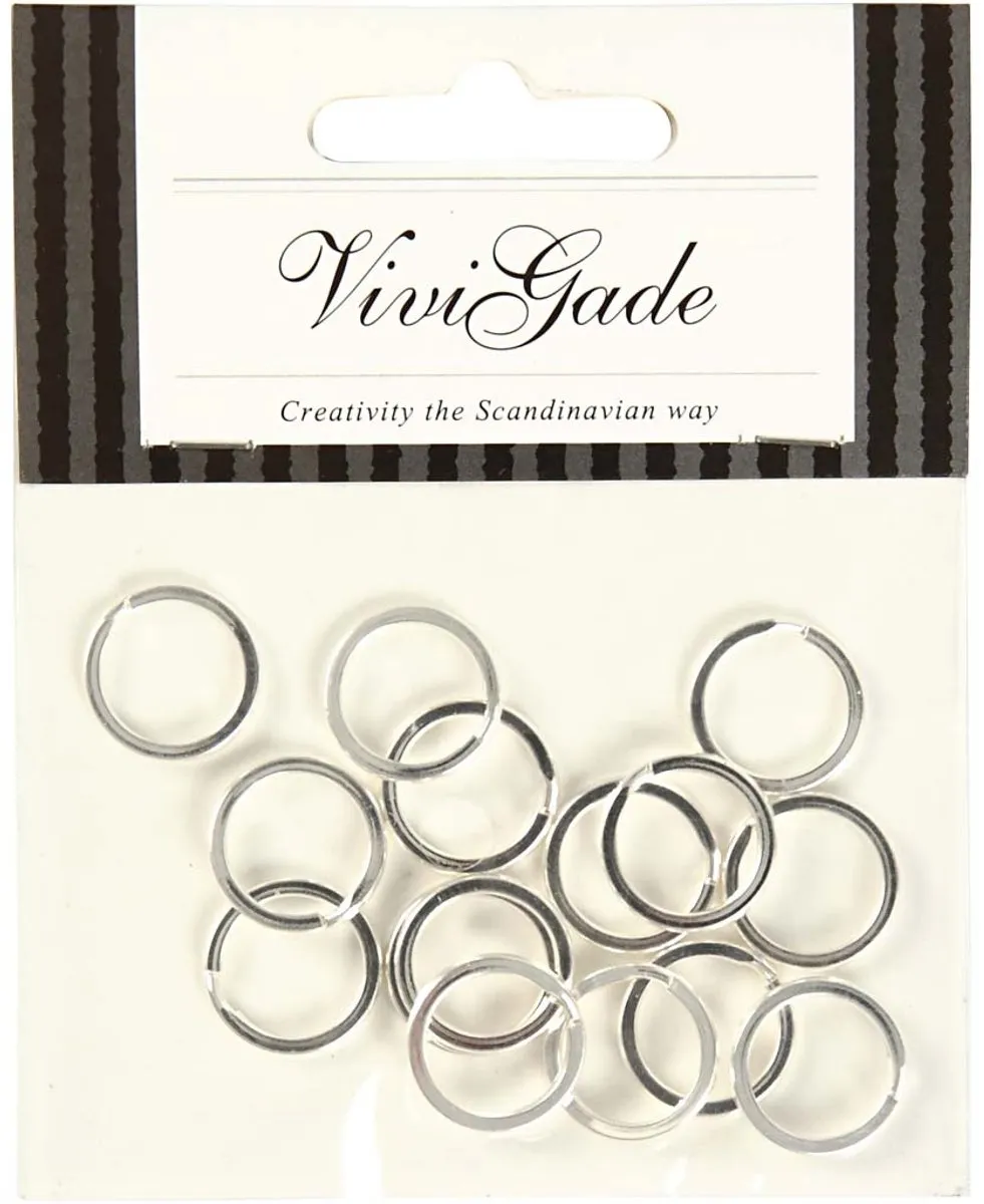 Creativ Company Splitring 15mm - Verzilverd - 100 Stuks
