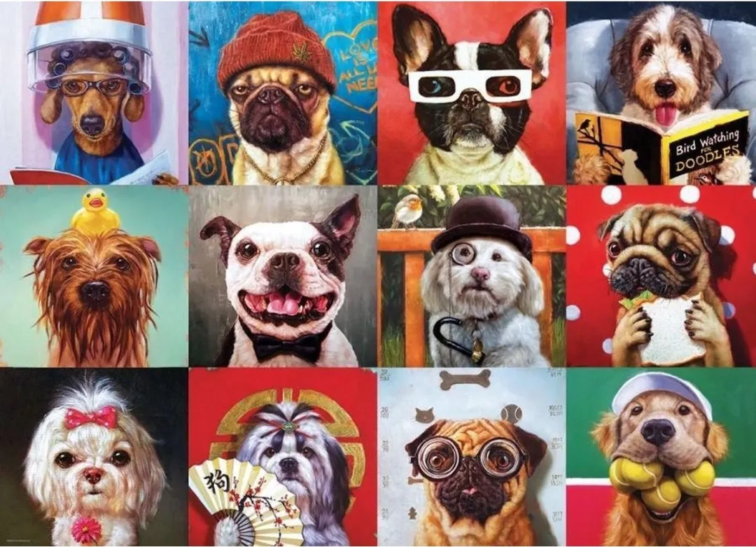 Eurographics Funny Dogs Puzzel 1000 Stuks - Meerkleurig