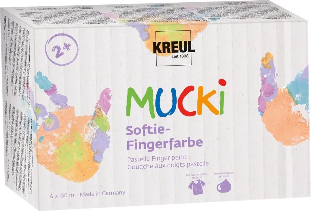 Kreul Mucki Softie Vingerverf Set 6x150ml