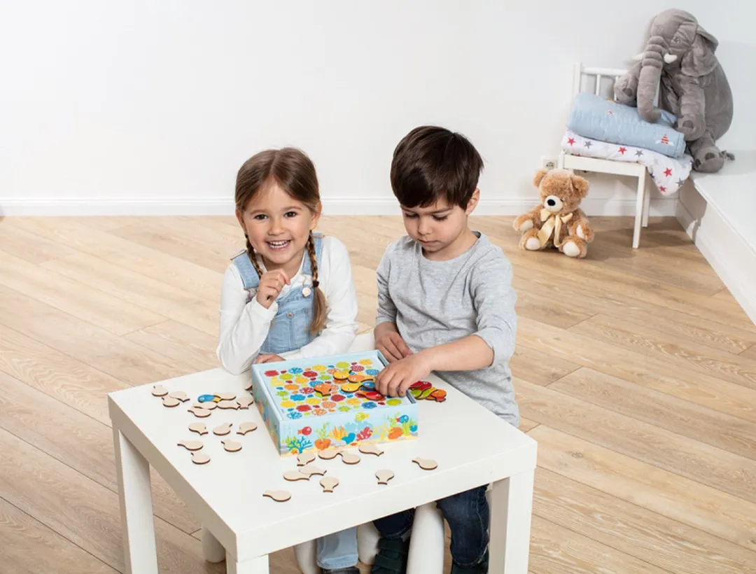 Beleduc Punakai Houten Puzzelspeel - 45 Delen - Multicolor