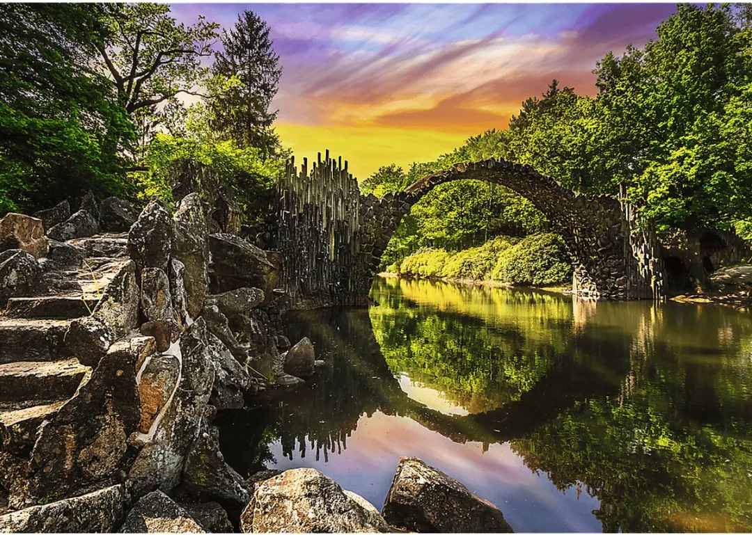 Trefl Photo Odyssey Rakotz Bridge Puzzel - 1000 Stuks - Multicolor