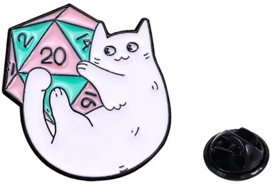 Lapi Toys - Enamel pin - Dungeons and dragons - Metaal - Wit