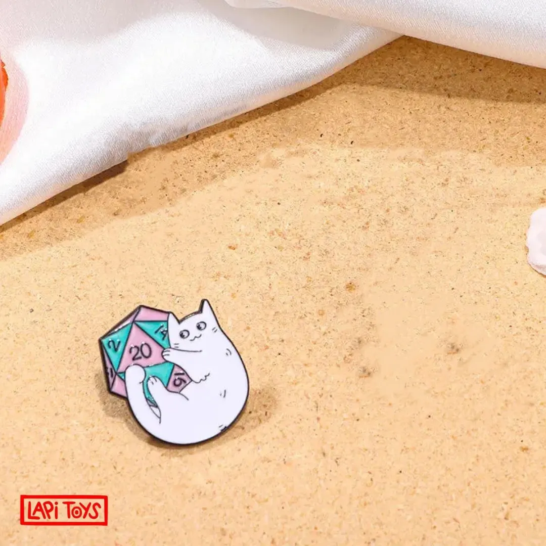 Lapi Toys - Enamel pin - Dungeons and dragons - Metaal - Wit