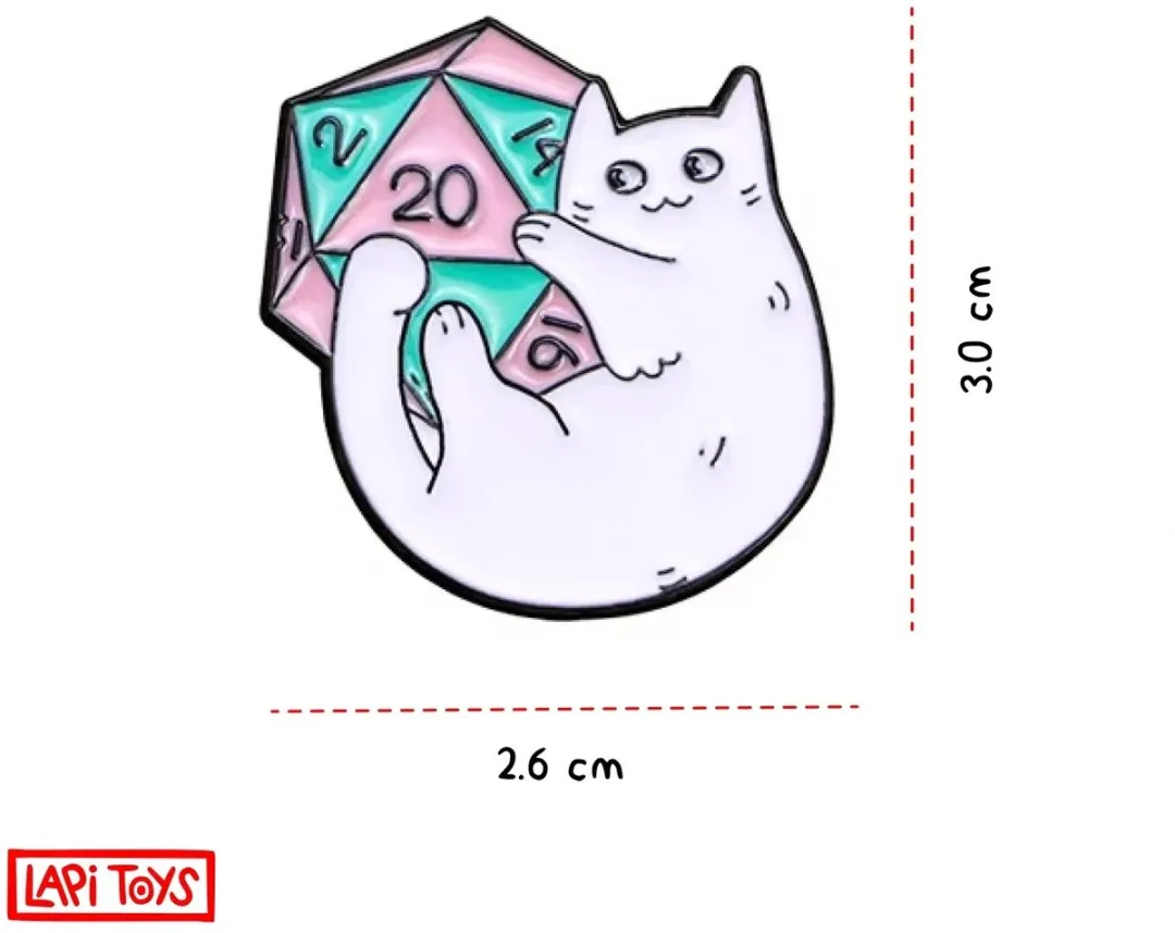 Lapi Toys - Enamel pin - Dungeons and dragons - Metaal - Wit