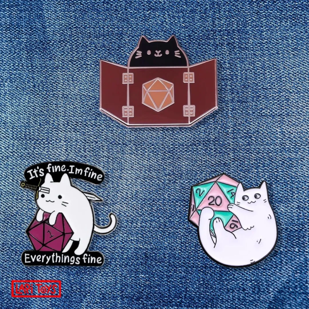 Lapi Toys - Enamel pin - Dungeons and dragons - Metaal - Wit