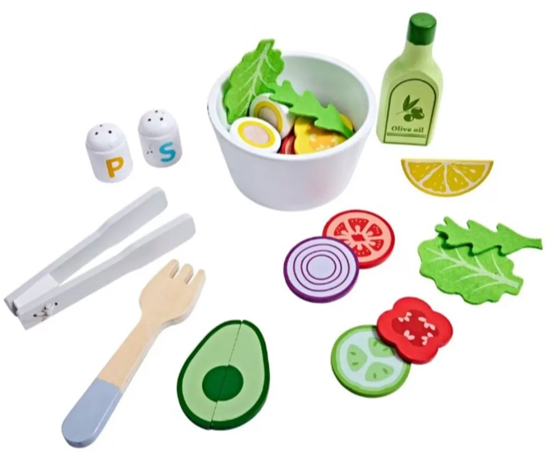 Playing Kids Houten Saladeset - 27-delig - Multicolor