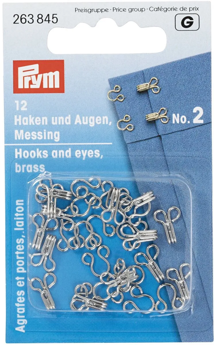 Prym Haken & Ogen 12 Stuks - 4mm Zilver